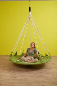 Ruby Yastıklı Ev Tipi Ve Dış Mekan Hamak (160 Cm Çap) - Bahçe, Balkon Hamak Salıncak (yeşil)